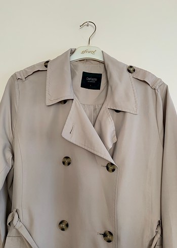 Bej Midi Kadın Trençkot - Görsel 8