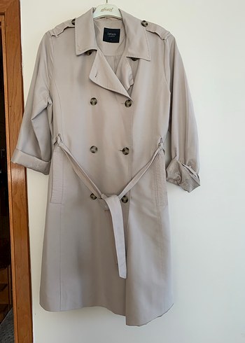 Bej Midi Kadın Trençkot - Görsel 5