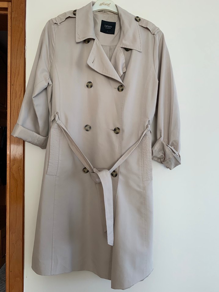 Bej Midi Kadın Trençkot - Görsel 4