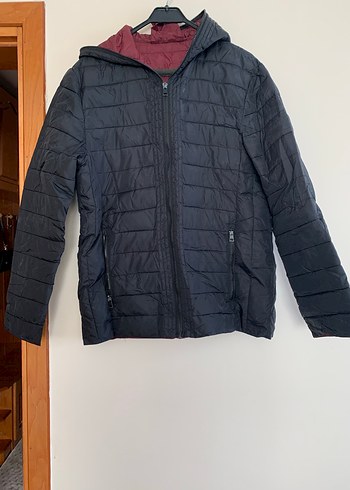 Bordo Astarlı Siyah Kapitone erkek Mont - Görsel 3