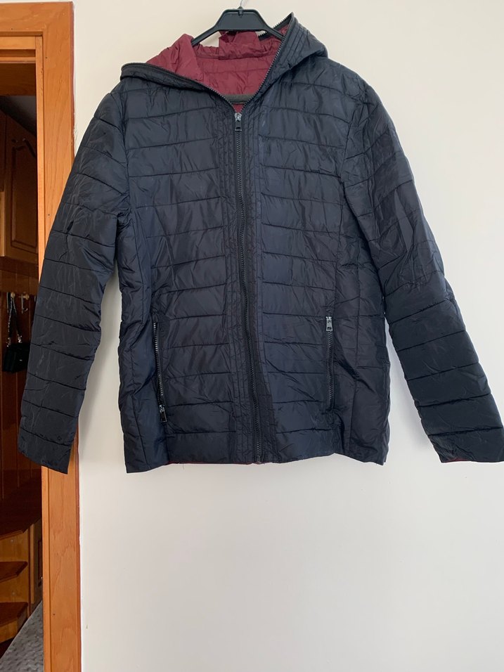 Bordo Astarlı Siyah Kapitone erkek Mont - Görsel 3