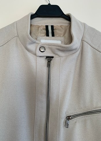 Bej Erkek Fermuarlı Ceket - Görsel 4