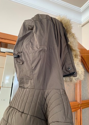 HakiKürklü Midi Kadın Kışlık Mont - Görsel 2