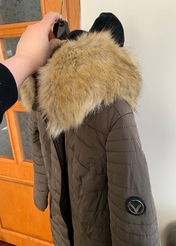 HakiKürklü Midi Kadın Kışlık Mont - Görsel 5