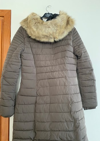 HakiKürklü Midi Kadın Kışlık Mont - Görsel 8