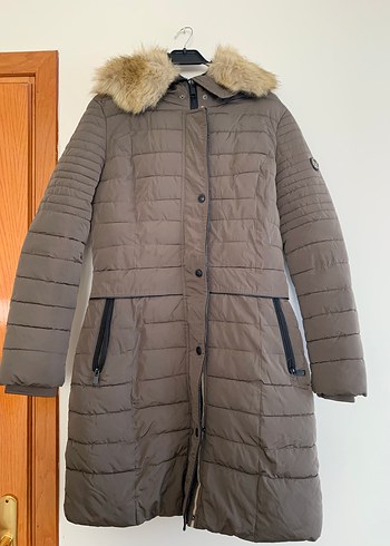 HakiKürklü Midi Kadın Kışlık Mont - Görsel 9