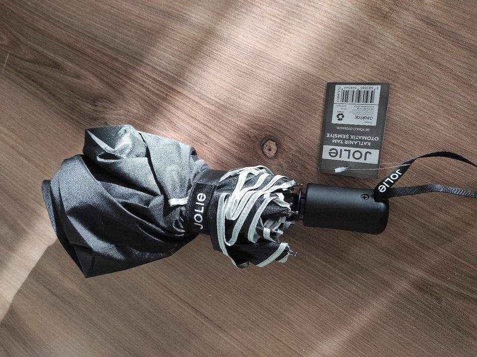 Fermuarlı Gri Kadın Şemsiye - Görsel 4