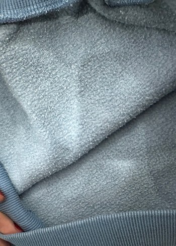 Erkek Kapüşonlu Fermuarlı Mavi Sweatshirt - Görsel 3