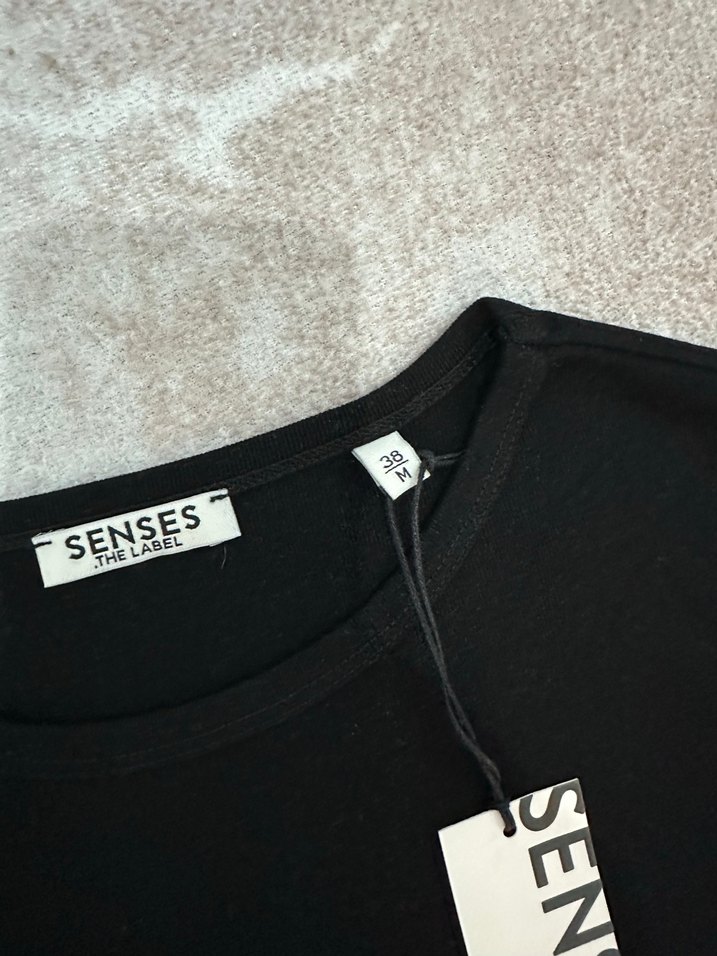 Siyah Kadın Uzun Kollu Salaş Sweatshirt - Görsel 2