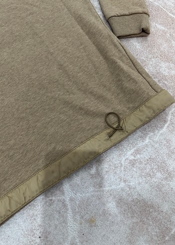 Bej Kadın Uzun Kollu Bisiklet Yaka Sweatshirt - Görsel 2