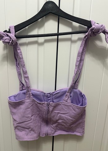 Mor Keten Mini Straplez Büstiyer - Görsel 3