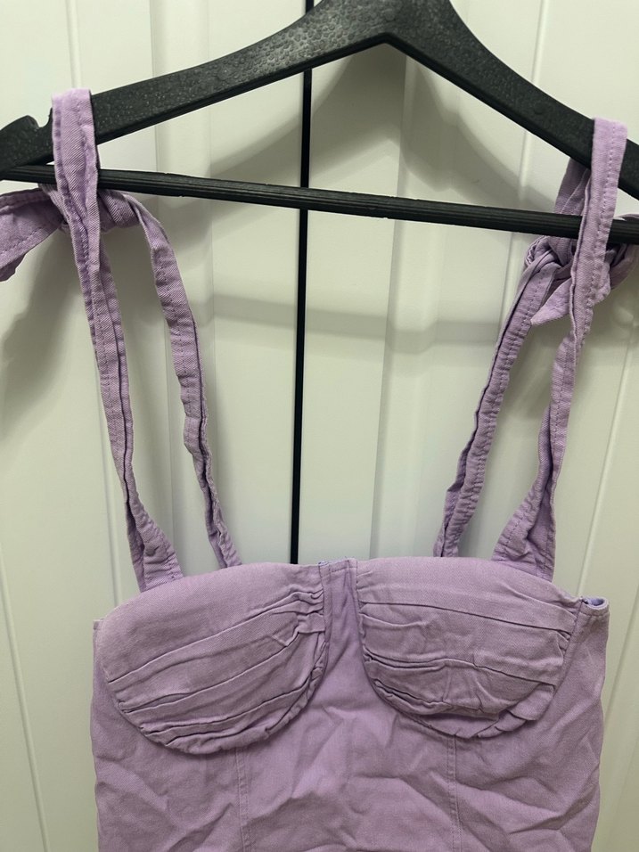 Mor Keten Mini Straplez Büstiyer - Görsel 2