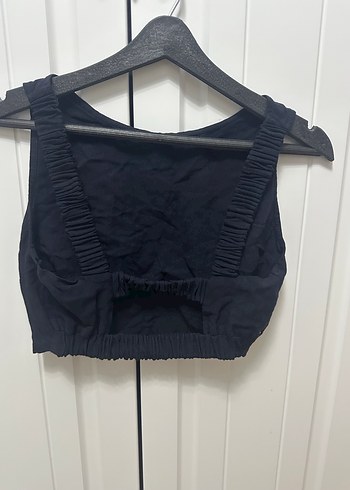 Lacivert adil ışık sırtı açık bluz - Görsel 2