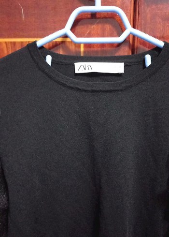 Uzun Kollu Fırfırlı Siyah Gotik Bluz - Görsel 2