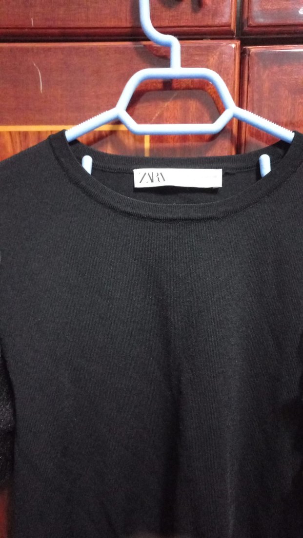 Uzun Kollu Fırfırlı Siyah Gotik Bluz - Görsel 2