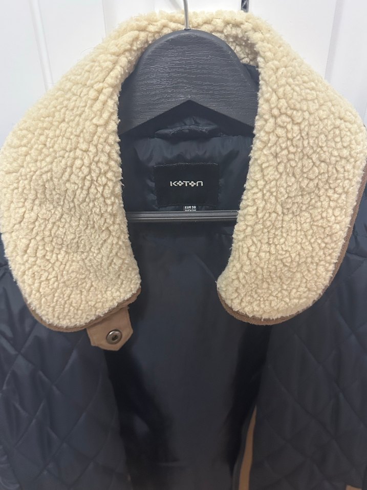 Kahverengi Kürklü Kadın Mont - Görsel 2