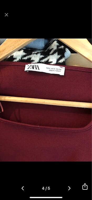 s Beden Zara bordo crop