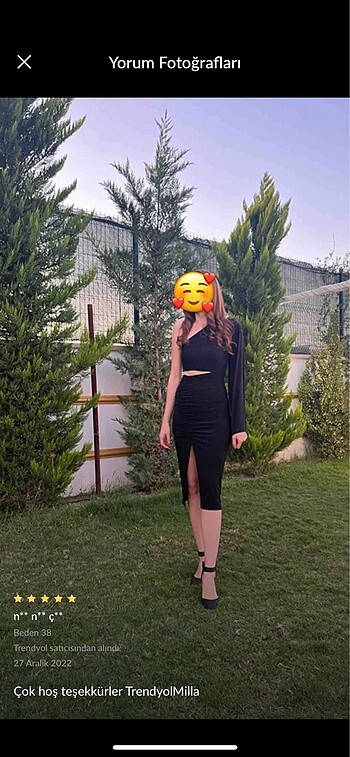 m Beden Kısa siyah elbise esnek