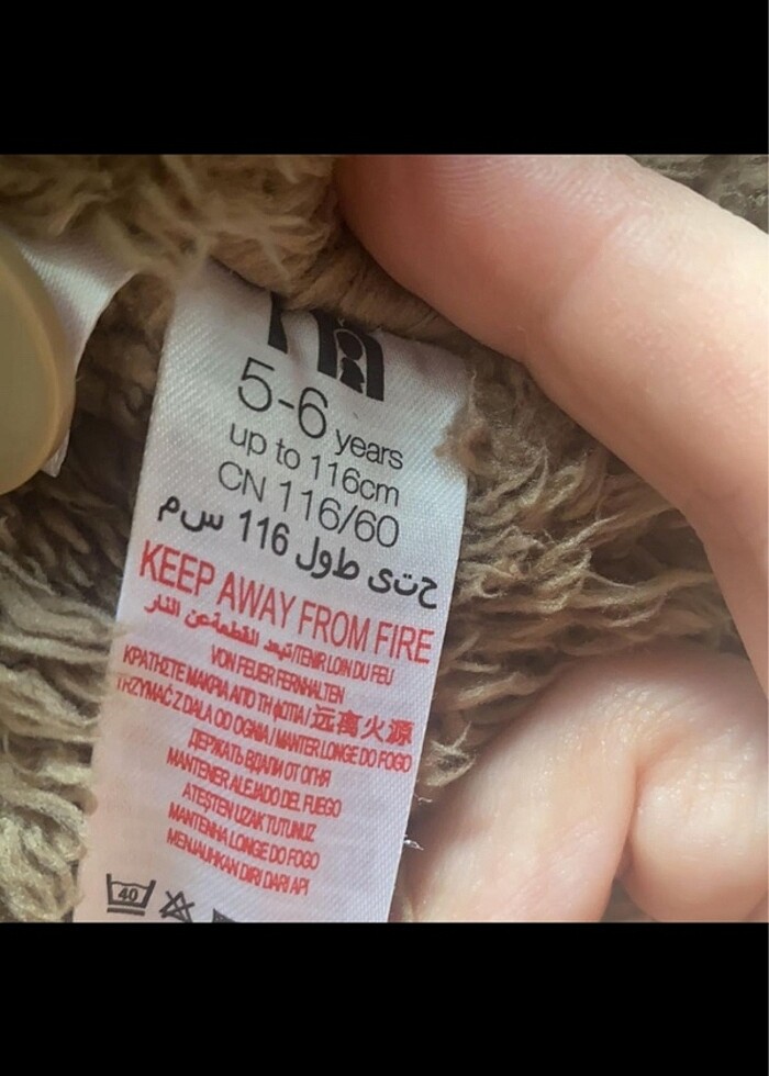 Çocuk içi yünlü mont - Görsel 4