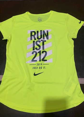 Nike orijinal Sarı Baskılı Kısa Kollu Spor Tişört