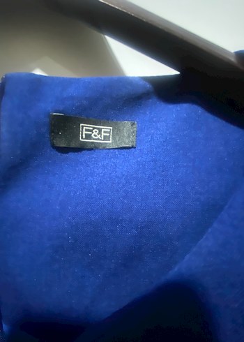 Lacivert Midi Klasik Elbise Fiyonk Detaylı - Görsel 2