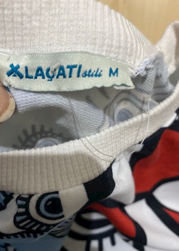 Kadın Renkli Baskılı Kısa Sweatshirt - Görsel 4