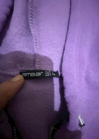 Mor Yarım Fermuarlı Kadın Sweatshirt - Görsel 2