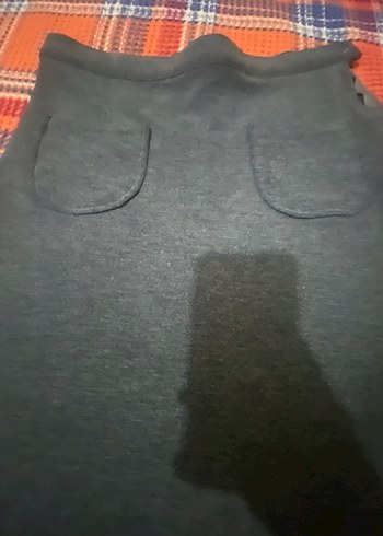 Gri Triko Midi Kalem Etek - Görsel 3