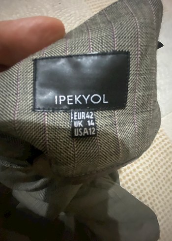 Gri Pileli midi boy   Etek - Görsel 3