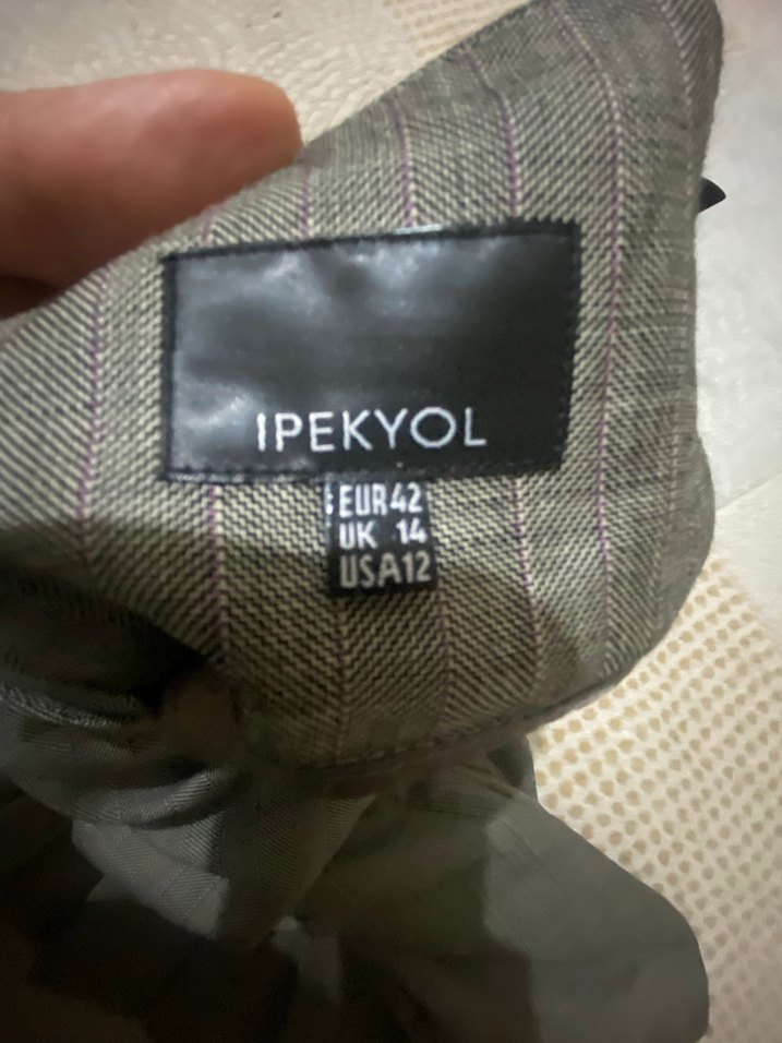 Gri Pileli midi boy   Etek - Görsel 3