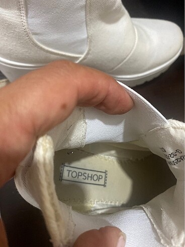 39 Beden beyaz Renk Topshop şahane bot