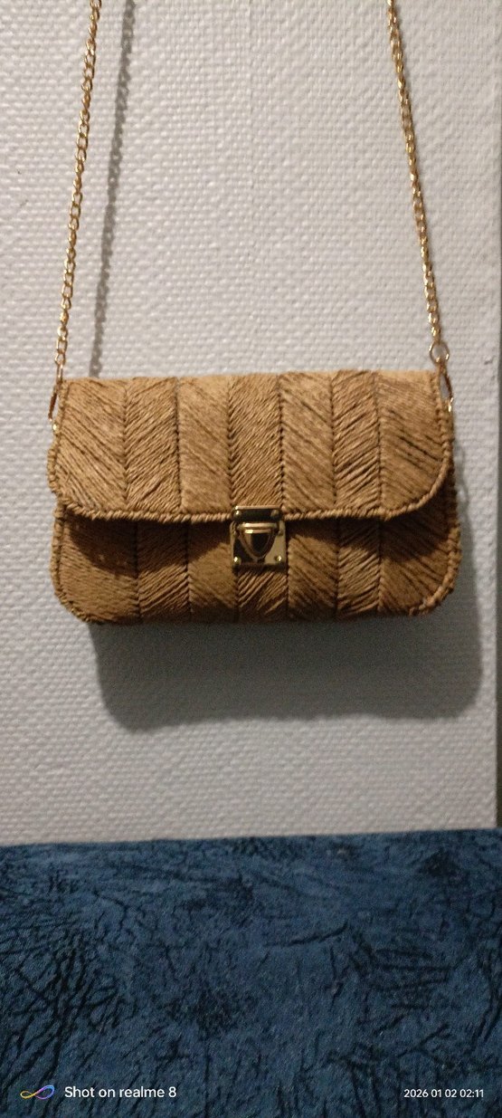 Bej Bedenli Bohem Kadın Omuz Çantası - Görsel 3