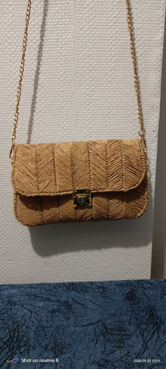 Bej Bedenli Bohem Kadın Omuz Çantası - Görsel 2