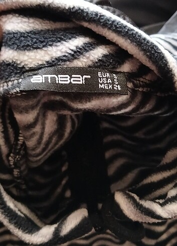 s Beden çeşitli Renk Zebra desenli lastikli sweatshirt