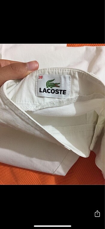 38 Beden lacoste beyaz pantolon