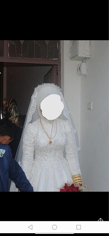 38 Beden beyaz Renk Gelinlik