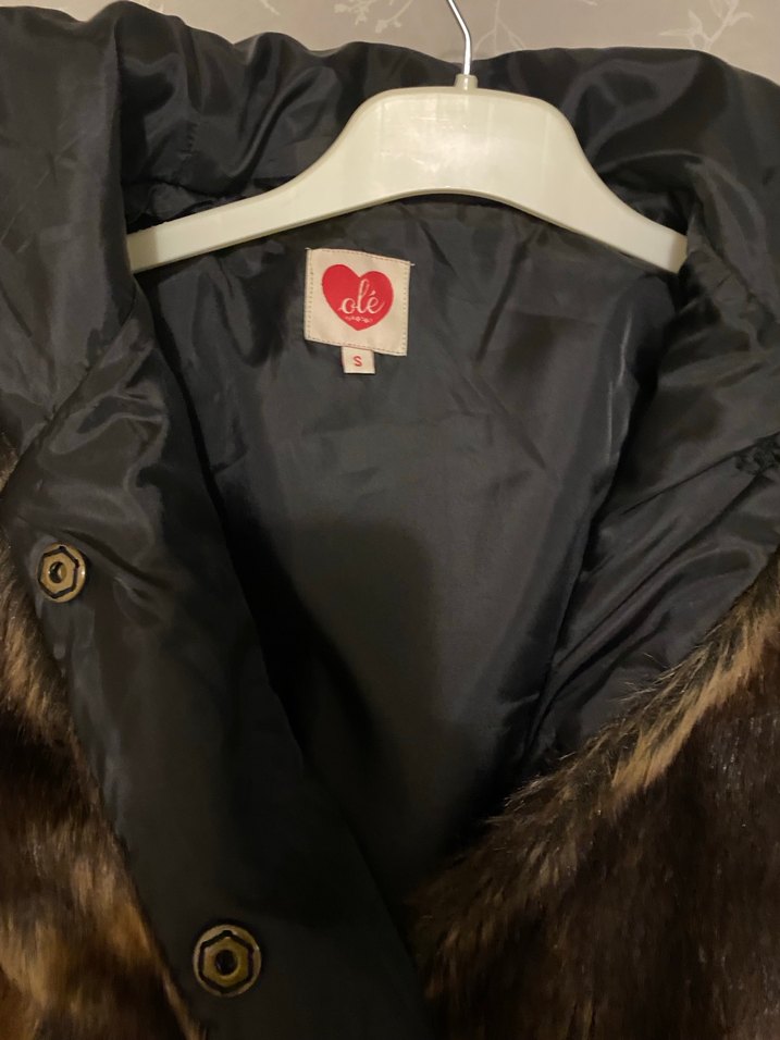 Kahverengi Leopar Desenli Kadın Suni Kürk Ceket - Görsel 2