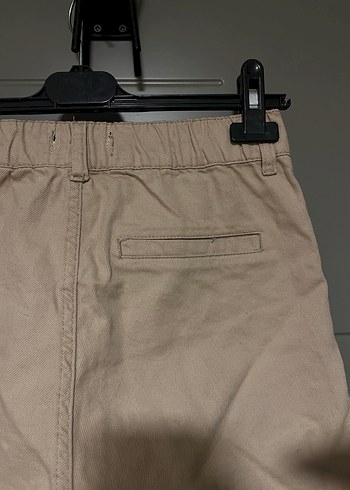 Bej Kot Mini Şort - Görsel 2