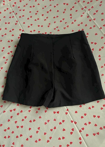 Kuş Gözü Detaylı Bağlamalı Siyah Gotik Mini Şort Etek - Görsel 4