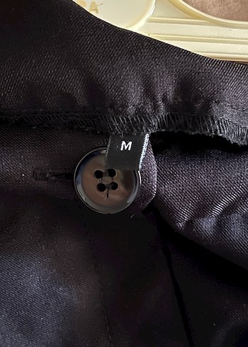 Siyah Wide Leg Kumaş Pantolon - Görsel 6