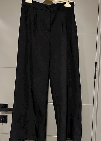 Siyah Wide Leg Kumaş Pantolon - Görsel 3