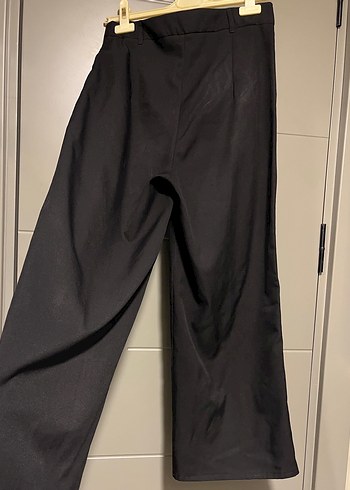 Siyah Wide Leg Kumaş Pantolon - Görsel 4
