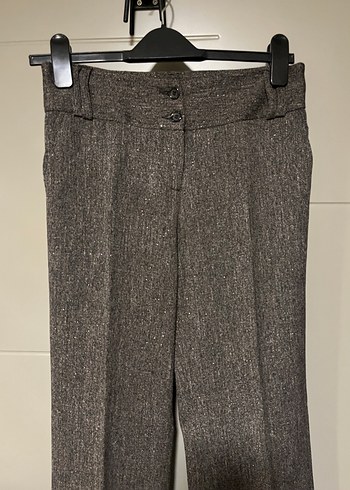 Kahverengi Kırçıllı Uzun Kollu Kadın Takım Elbise - Görsel 4