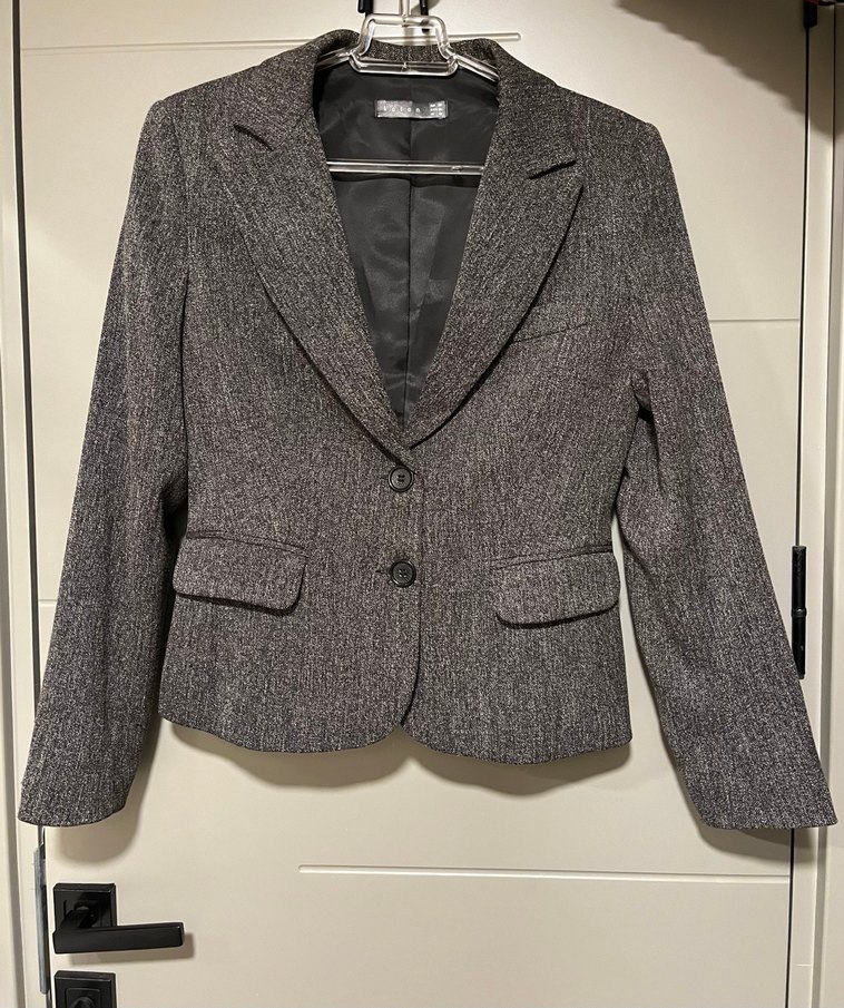 Kahverengi Kırçıllı Uzun Kollu Kadın Takım Elbise - Görsel 2