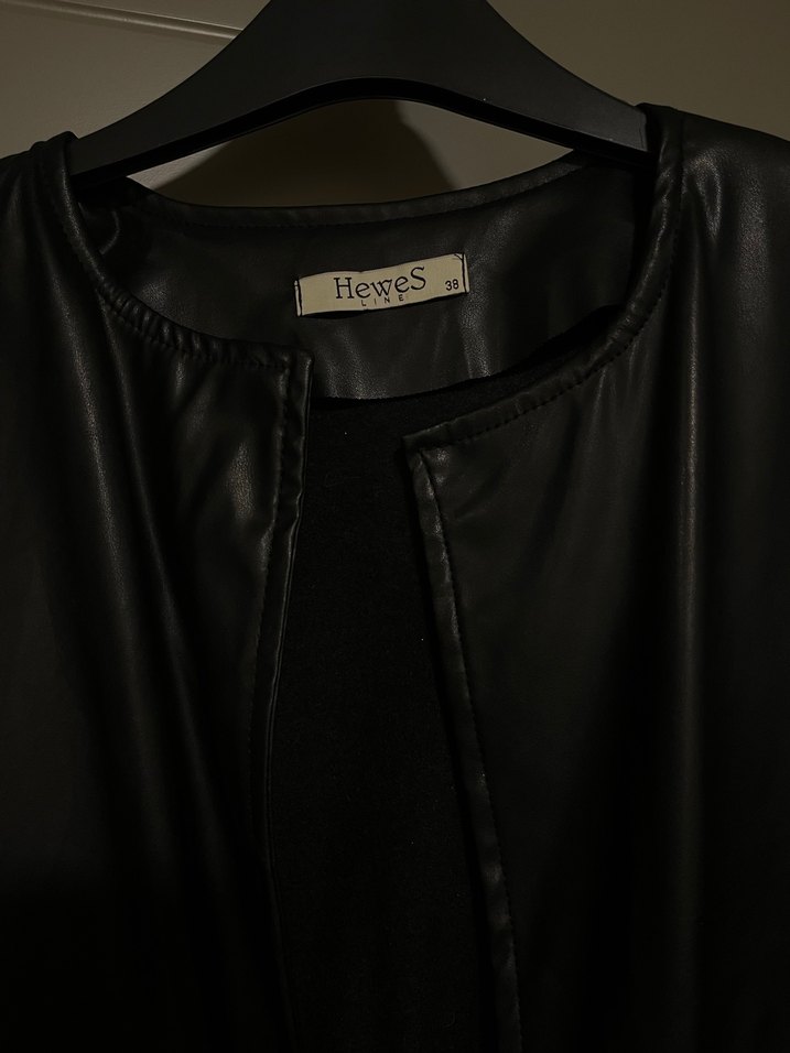 Kadın Siyah Gotik Deri Fırfırlı Deri Ceket - Görsel 5