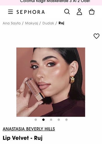 Anastasia Beverly Hills Lip Velvet Ruj - Bej - Görsel 2