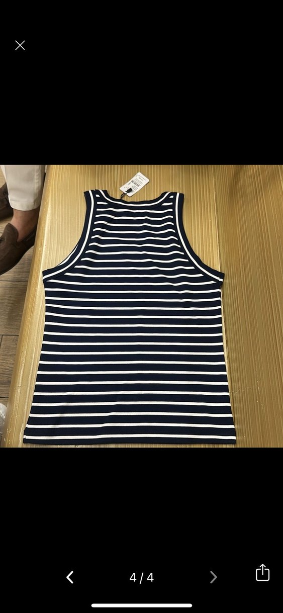 Beymen Lacivert Çizgili Kadın Atlet - Görsel 4