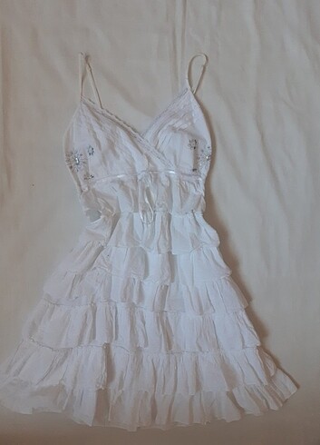 Vintage beyaz elbise