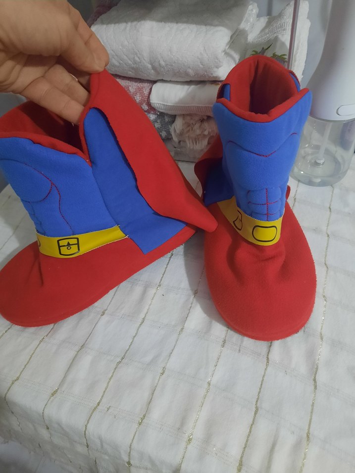 Erkek Çocuk Renkli Kemerli Sıcak Ev Terliği - Görsel 2