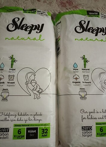 6 Beden: 16+ kg Beden Sleepy bebek bezi